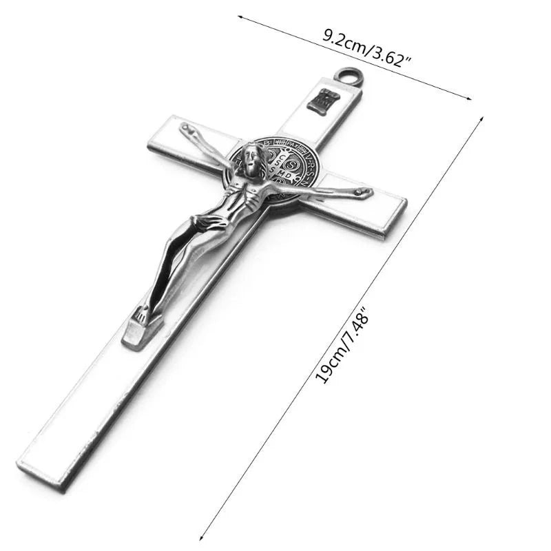 Church Relics Jesus on The Stand Cross Wall Crucifix Antique Home Chapel Decor Christ Cross Pendant Religion Pray Decoration