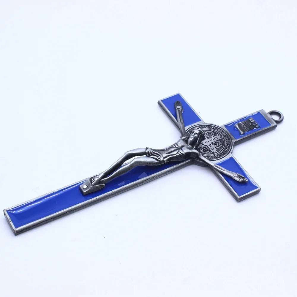 Church Relics Jesus on The Stand Cross Wall Crucifix Antique Home Chapel Decor Christ Cross Pendant Religion Pray Decoration