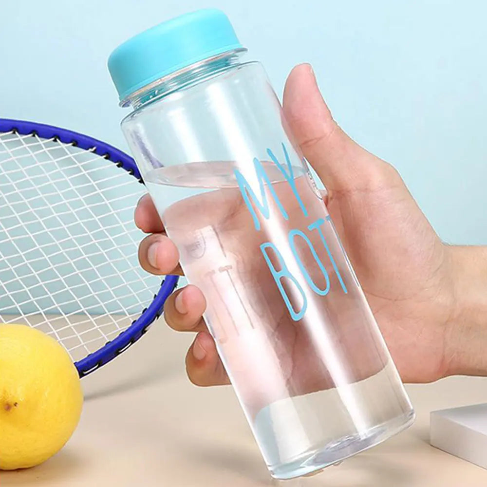 500ML Sports Water Bottle Portable Drink Bottle Leakproof Water Cup Plastic Tea Coffee Cup Outdoor Travel Gym Fitness Drinkware