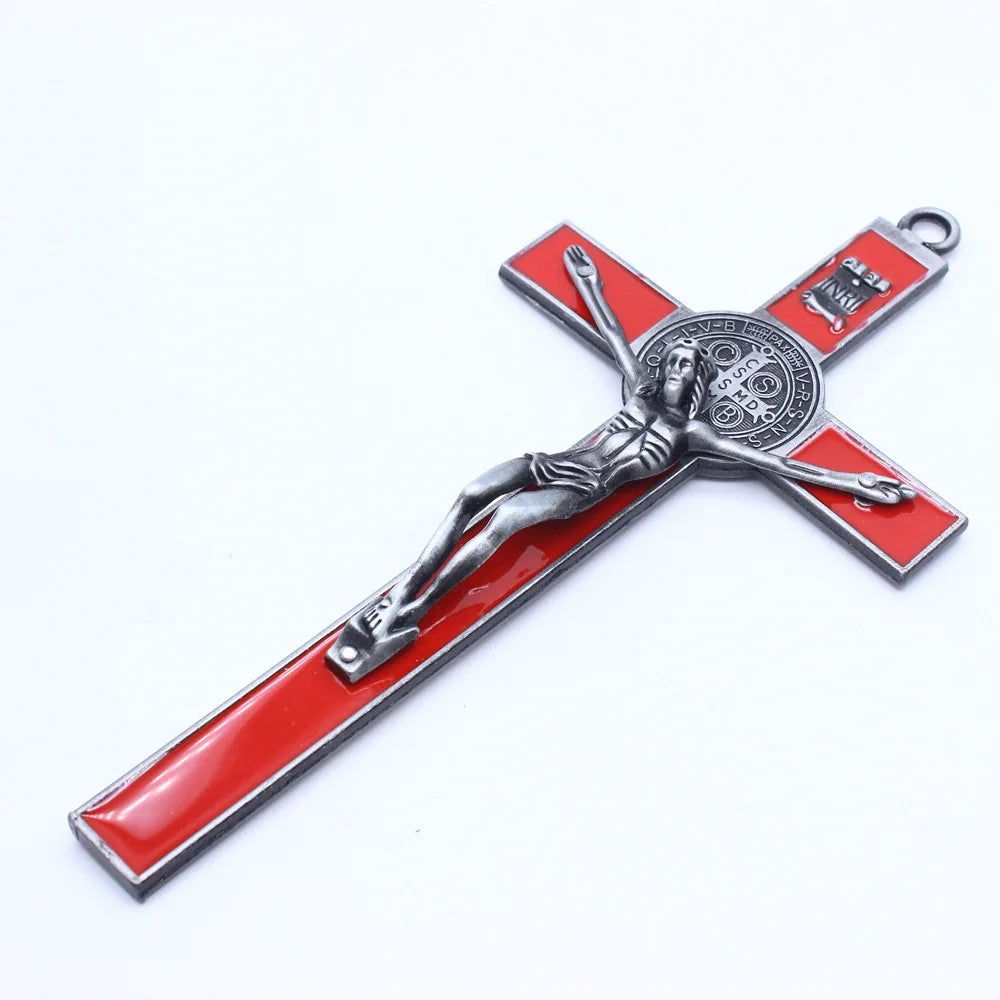 Church Relics Jesus on The Stand Cross Wall Crucifix Antique Home Chapel Decor Christ Cross Pendant Religion Pray Decoration