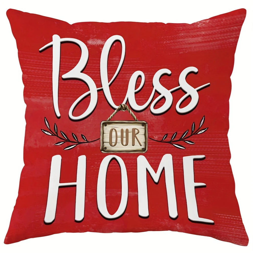 1pcs home decoration pillow cover, truck red flower sweet home design, living room sofa cushion cover, bedroom room decoration