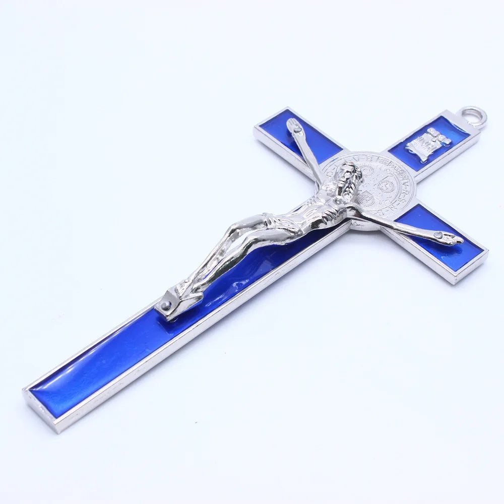 Church Relics Jesus on The Stand Cross Wall Crucifix Antique Home Chapel Decor Christ Cross Pendant Religion Pray Decoration