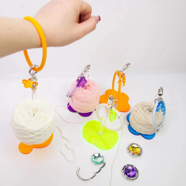 New Wrist Yarn Holder Portable Wrist Yarn Holder Sturdy Crochet Craft Practical Lightweight Acrylic Yarn Ball Holder Yarn Minder