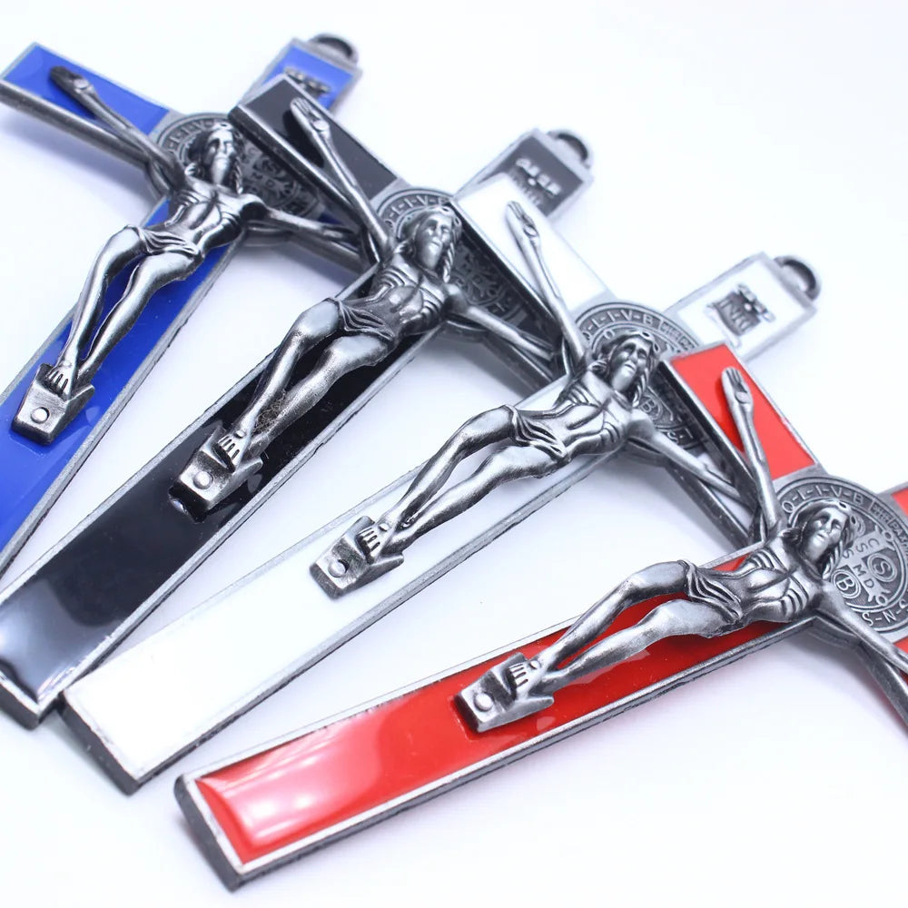 Church Relics Jesus on The Stand Cross Wall Crucifix Antique Home Chapel Decor Christ Cross Pendant Religion Pray Decoration