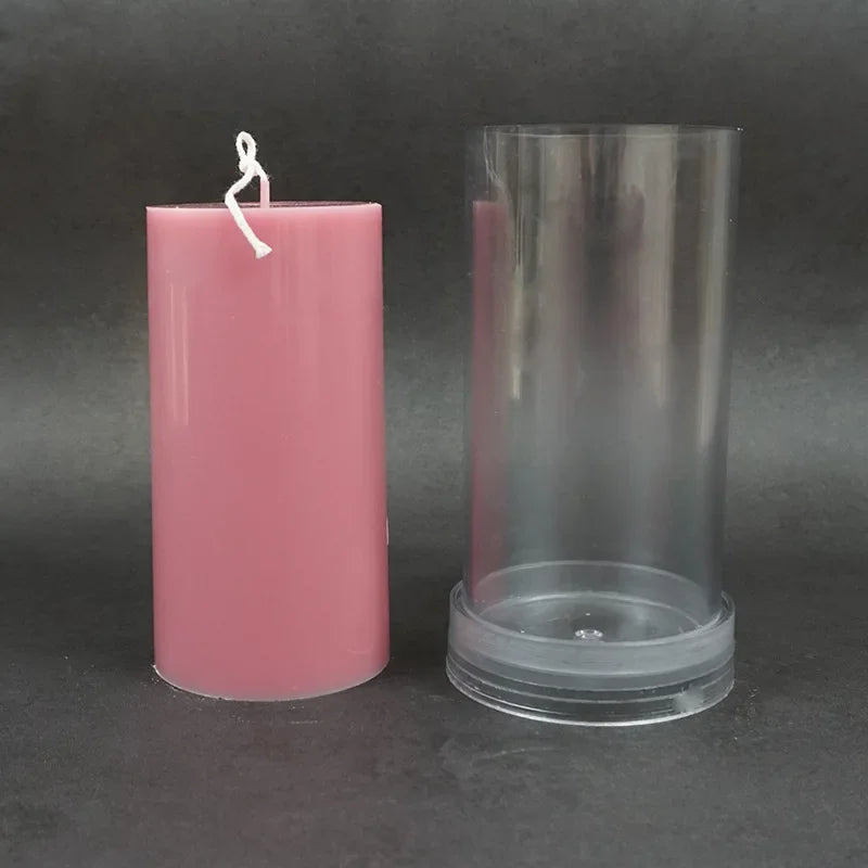 Flat Top Large Cylindrical Candle Mold DIY Handmade Cylinder Candle Making Kit Supplies Acrylic Pc Plastic Molds Jar Home Decor