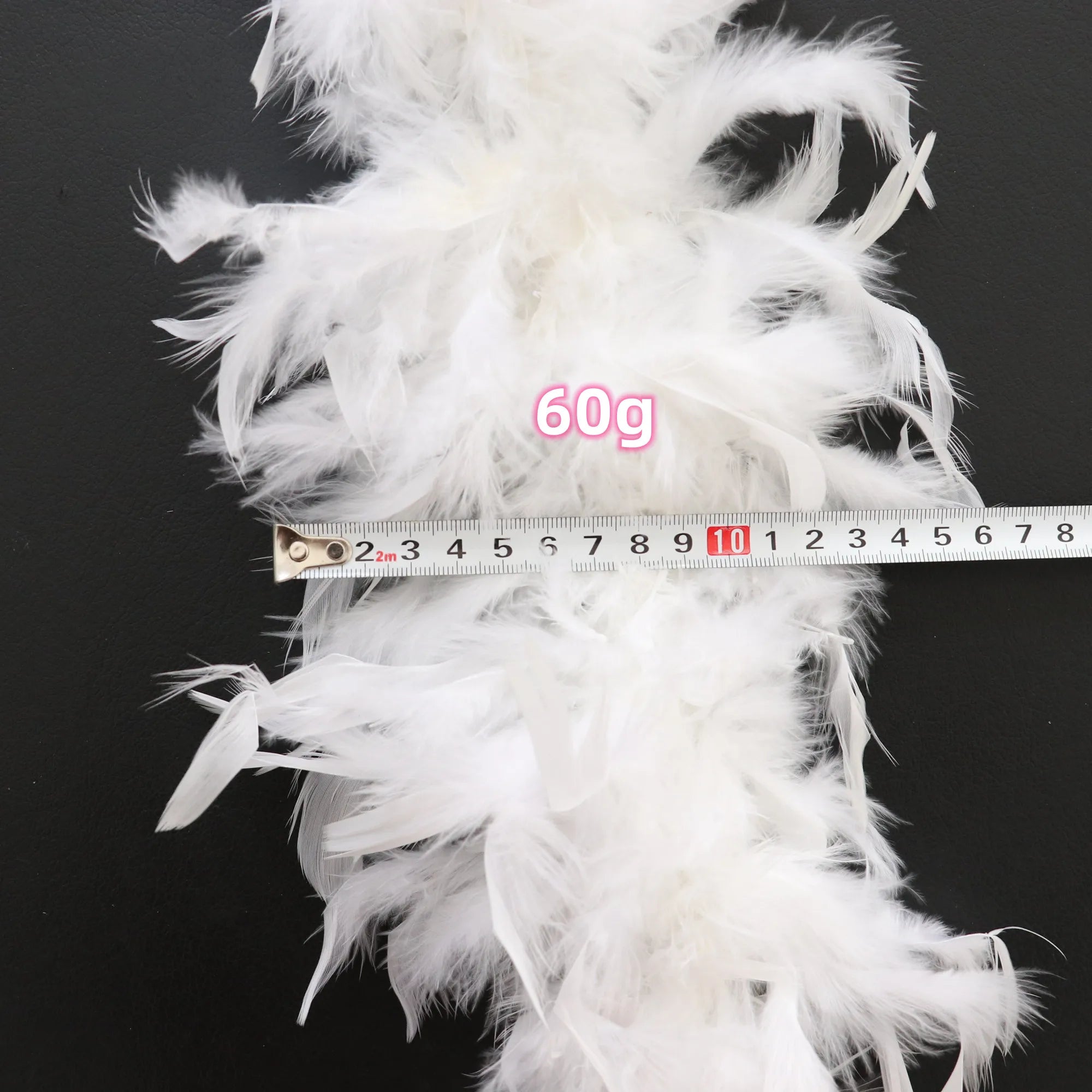 2Yard White Marabou Turkey Feather Boa 38-90g Plumes Shawl Crafts Dress Sewing Accessories Wedding Party Carnival Chrismas Decor