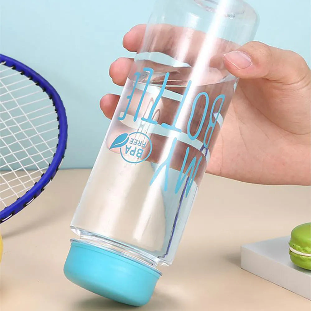 500ML Sports Water Bottle Portable Drink Bottle Leakproof Water Cup Plastic Tea Coffee Cup Outdoor Travel Gym Fitness Drinkware