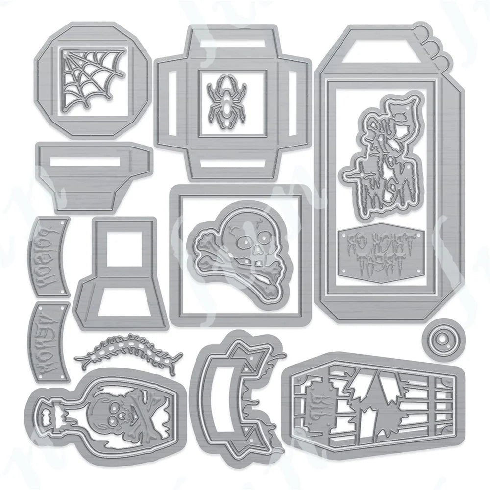 Halloween Christmas Joy Die Metal Cutting Dies Box Jolly Jingles Twinkling Traditions Cut DIY Scrapbooking Paper Craft Template