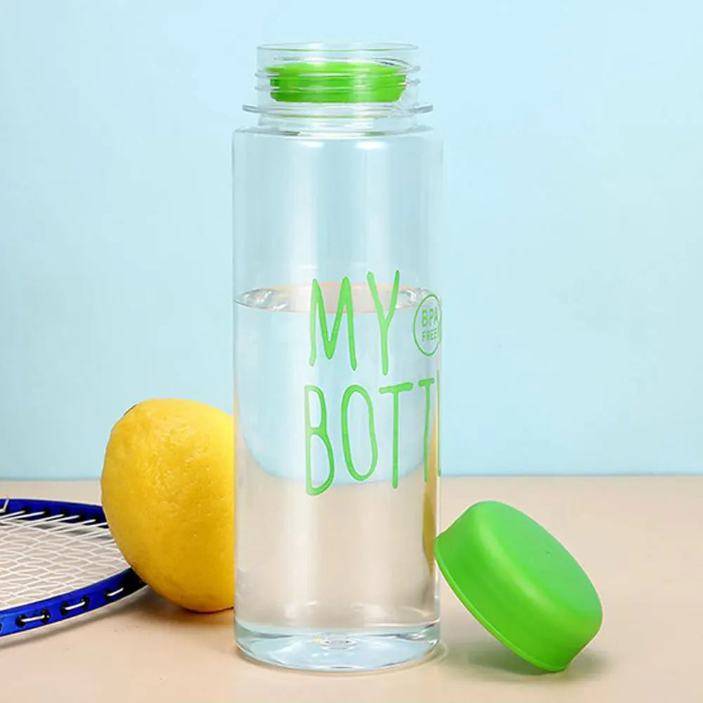 500ML Sports Water Bottle Portable Drink Bottle Leakproof Water Cup Plastic Tea Coffee Cup Outdoor Travel Gym Fitness Drinkware